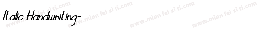 Italic Handwriting字体转换